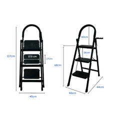 Thang ghế gia đình gấp gọn 3 bậc 68cm Sumika A303