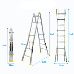 Thang nhôm gấp chữ A 4 bậc cao 4m SUMIKA  SKM404A
