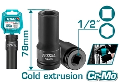 Đầu tuýp tác  động sâu 1/2  inch 16mm Total THDIS12161L