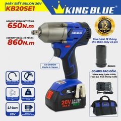 Máy siết bu lông 20V Kingblue KB20SE1 (Chân pin Bosch)