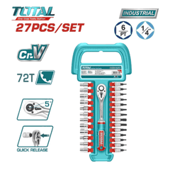 Bộ 27 đầu tuýp 1/4 inch Total THT141271