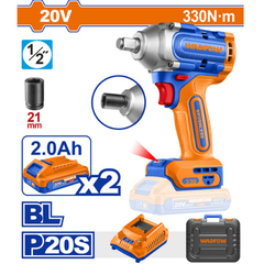 Máy siết bu lông dùng pin 20V330Nm (không chổi than) Wadfow WCD1B33