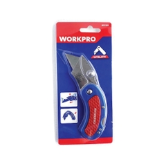 Dao rọc cáp mini cán nhôm xếp gọn hình bánh quy Workpro W011003