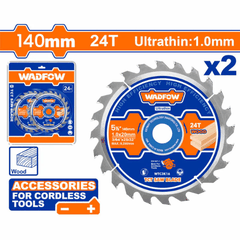 Bộ 2 lưỡi cưa TCT siêu mỏng 140mm(5- 1/2