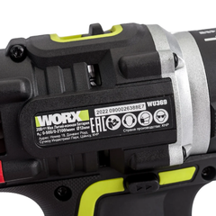 Máy khoan pin 20V 60Nm có búa Worx WU369.2 (2 pin 2Ah + 1 sạc 2Ah)
