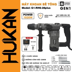 Máy khoan đục Gen 1 dùng điện công suất 1020W Hukan G1-RH6-28PLUS