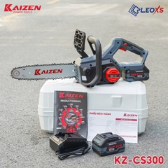 Máy cưa xích dùng pin, không chổi than ( 2pin 4Ah) Kaizen KZ-CS300 (có phun nhớt tự động)