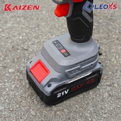 Máy bắn bu lông pin 350Nm chân M21 KAIZEN KZ-IW350NM (2pin 4ah, 1 sạc)