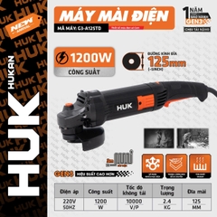 Máy mài điện 1200W Gen 3 125mm Hukan G3-A125TD