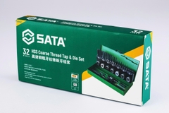 Bộ taro thép HSS 32 chi tiết M3-M12 Sata 50452
