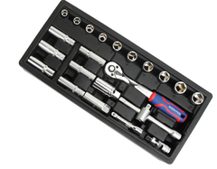 Bộ đầu cờ lê thay thế 23 chi tiết 3/8 inch Workpro - WP209040