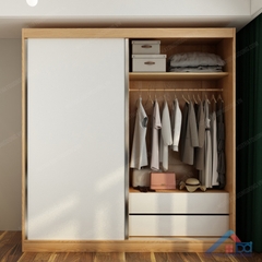 Tủ quần áo gỗ MDF cánh lùa 1m6 - QA 14