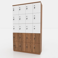 Tủ locker 20 ngăn bằng gỗ - LKG 07