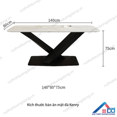 Bộ bàn ăn mặt đá 4 ghế Kenry cao cấp - BA 30