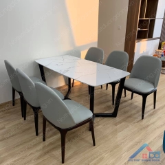 Bộ bàn ăn Grace mặt đá 6 ghế - BA 20