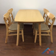 Bàn ăn mango vàng 4 ghế - BA 12