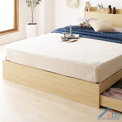 Giường gỗ 2 ngăn kéo đầu hộp - GN 01
