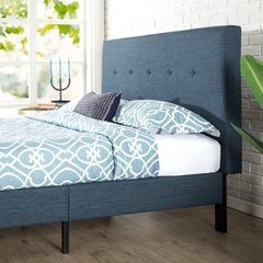 giường ngủ gỗ bọc nỉ chân gỗ sồi- GN 19