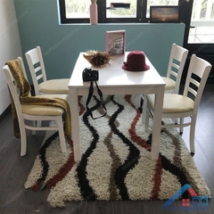 Bàn ăn cabin 4 ghế màu trắng - BA 07