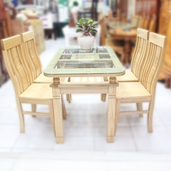 Bàn ăn 4 ghế gỗ sồi nga - BA 01