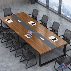 Bàn họp chân sắt chữ U 2m4 - BH 30