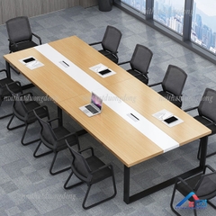 Bàn họp chân sắt chữ U 2m4 - BH 30