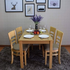 Bàn ăn cabin 4 ghế màu vàng - BA 06