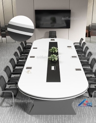 Bàn hội nghị oval 3m - BH 50