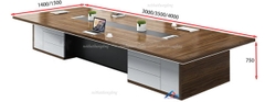 Bàn họp cỡ lớn thiết kế sang trọng 4m - BH 44