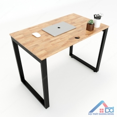Bàn chân sắt chữ U gỗ cao su - LV 15