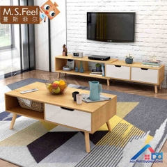 Bàn trà sofa chân gỗ sồi - BT 23
