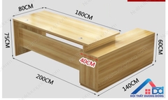 Bàn giám đốc quản lý kèm tủ phụ 1m6 - GĐ 21