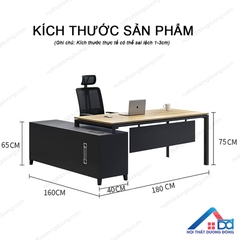 Bàn giám đốc canopus 1m8 - GĐ 30