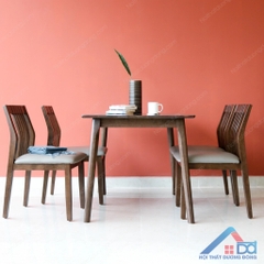 Bàn ăn bingo 4 ghế nâu - BA 24
