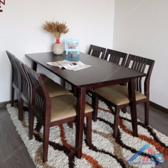 Bàn ăn bingo 6 ghế nâu - BA 26