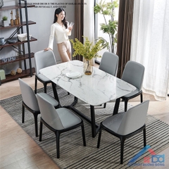 Bộ bàn ăn Grace mặt đá 4 ghế - BA 18