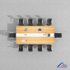 Bàn họp chân sắt độc lập 2m4 - BH 43