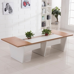 Bàn họp chân gỗ vát chữ V 3,2m - BH 15