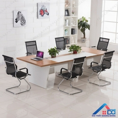Bàn họp chân gỗ vát chữ V 3,2m - BH 15
