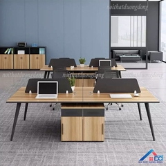Cụm bàn 4 người chân đa giác có hộc - CB 33