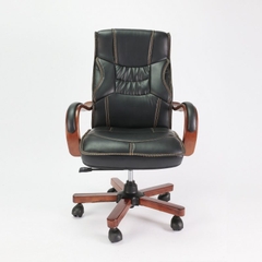 Ghế Văn Phòng Gỗ Uốn Chân Xoay - TQ 08