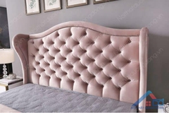 giường ngủ gỗ bọc nỉ cổ điển - GN 37