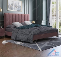 giường ngủ gỗ bọc nỉ cổ điển - GN 38