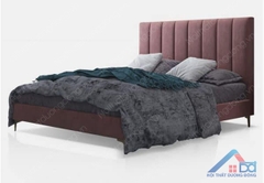 giường ngủ gỗ bọc nỉ cổ điển - GN 38