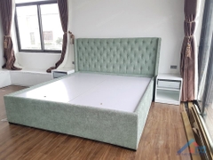 giường ngủ gỗ bọc nỉ giá rẻ đẹp - GN 24