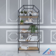 Kệ sách trang trí khung sắt- TT 02