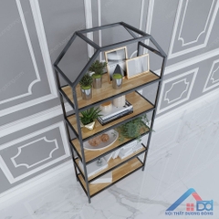 Kệ sách trang trí khung sắt- TT 02