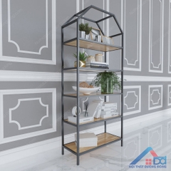 Kệ sách trang trí khung sắt- TT 02