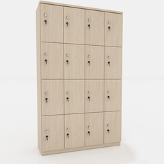 Tủ locker 20 ngăn gỗ màu nâu - LKG 09