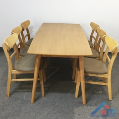 Bàn ăn mango vàng 6 ghế - BA 14